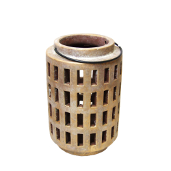 Lampion ceramiczny betonowy Rustykalny Złoty 24cm